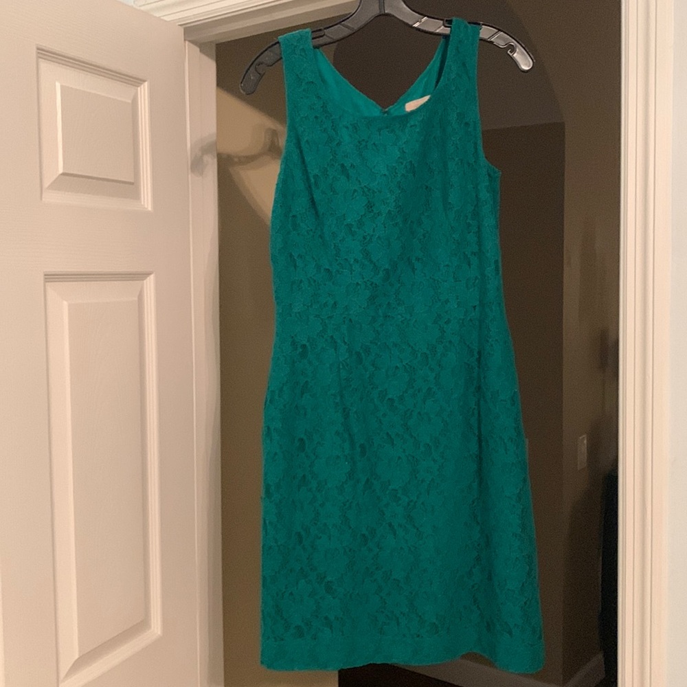 Green lace dress